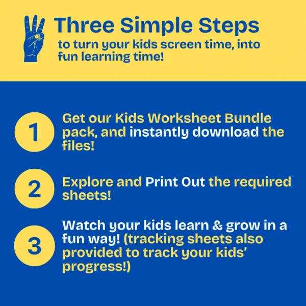 Kids Worksheet Bundle Download Digizipp